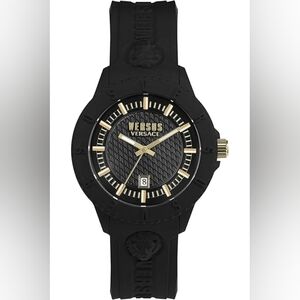 Versus Versace Black and Gold Watch